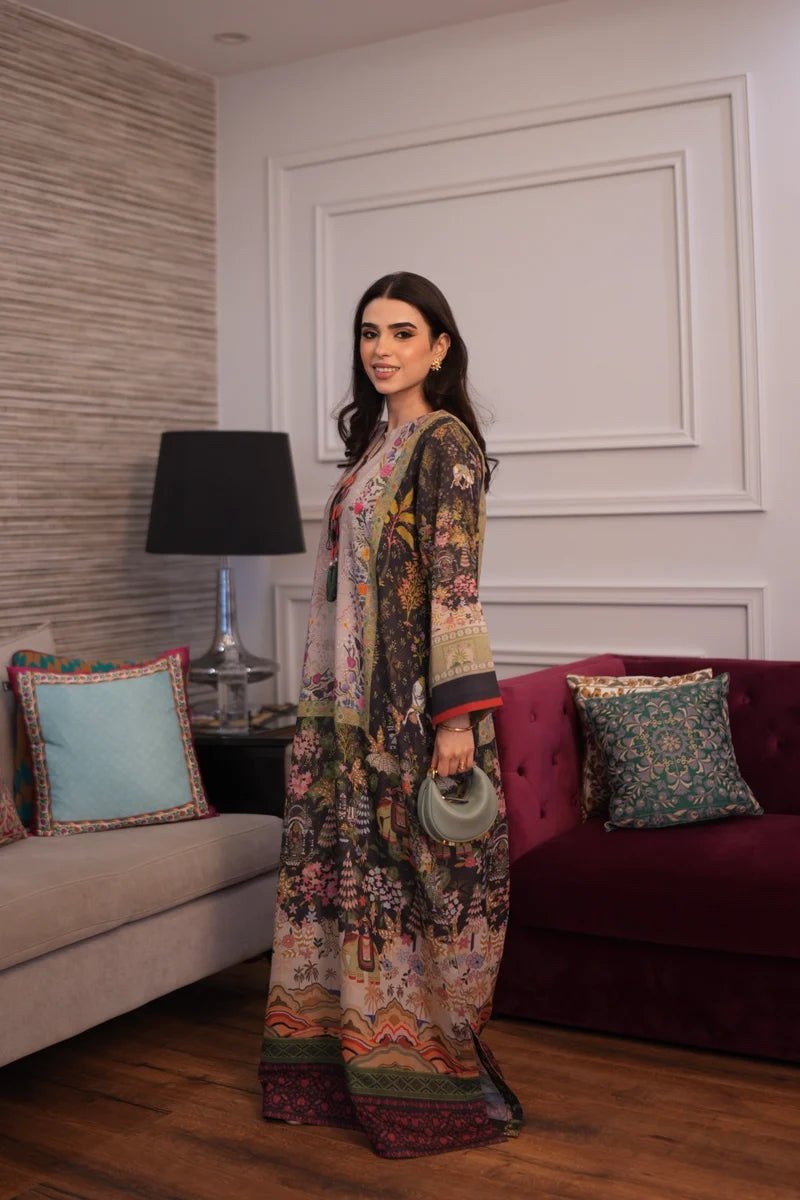Zarvaan – Black Georgette Suit with Tassels | Muntaha By Shanzay Fahad