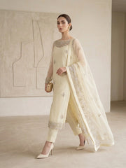 Skin Net Embroidered 3-Piece Suit with Net Dupatta | Sleeks by Ali Zain