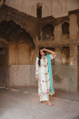 Off‑white tissue silk Outfit
