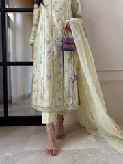 Kyra- Lace Jall Raw silk