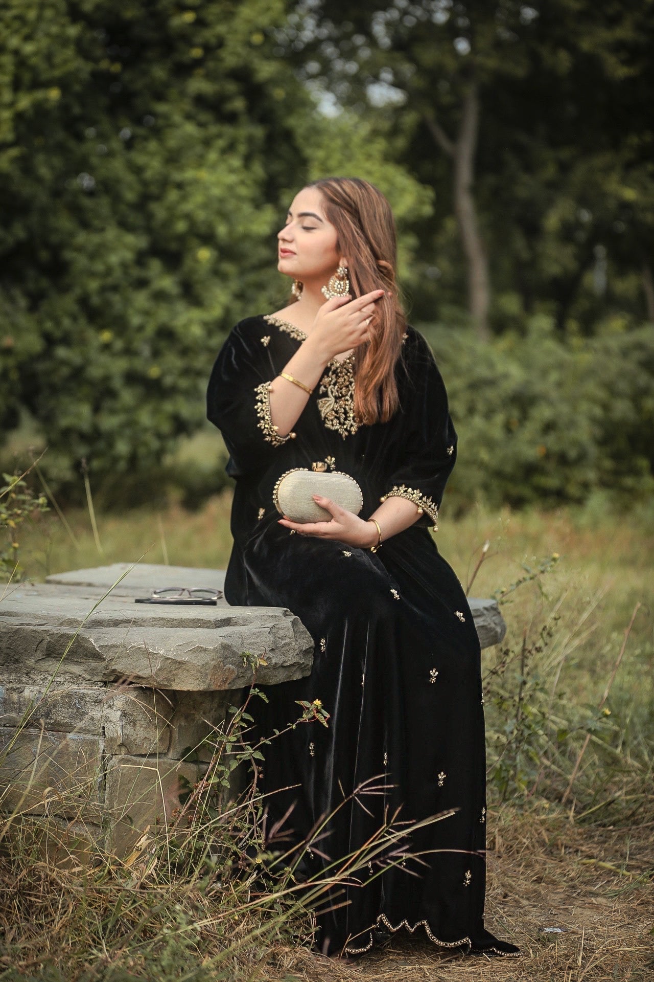 Black-Velvet Kaftan 