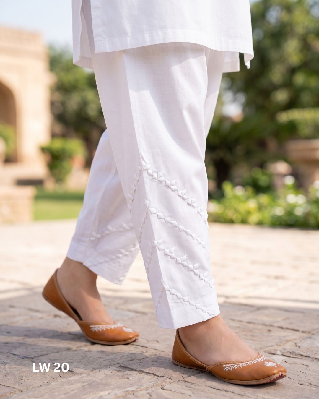 Teeja Dhariwal LW 20 Lawn Trouser with Ralli Work
