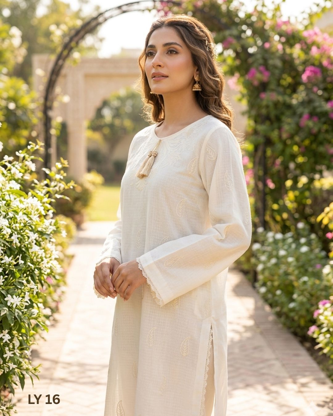 Light Yellow Embroidered Lawn Shirt | Designer Single Shirt Teeja Dhariwal