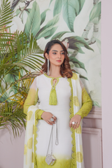 Mint Green  Embroidered 3-Piece  Dress
