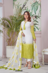Mint Green  Embroidered 3-Piece  Dress