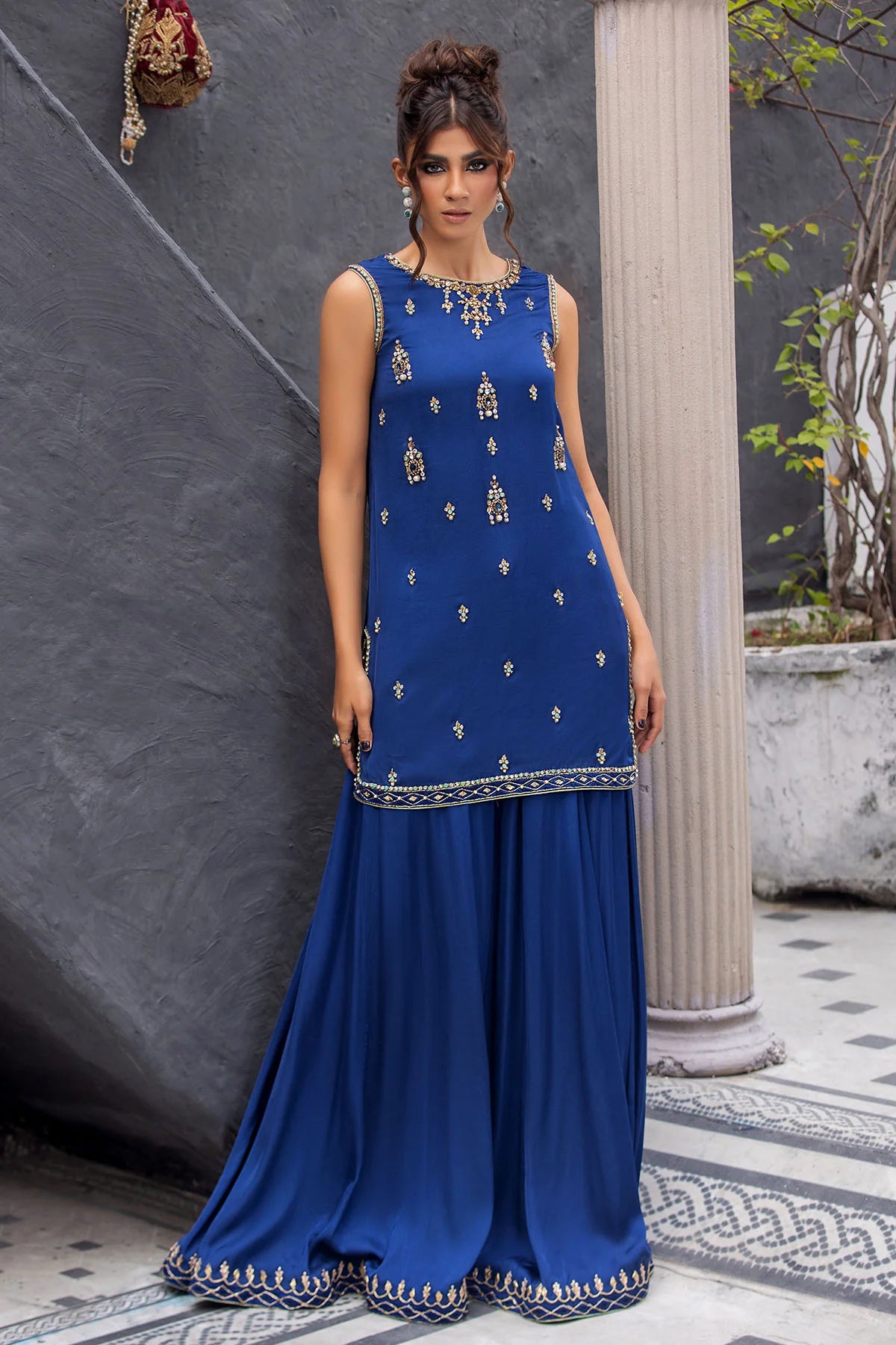 Royal Blue Outfit  - 2 PC