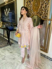 Pink embroidered outfit
