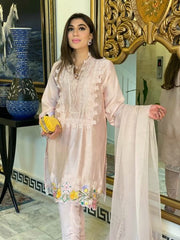 Pink embroidered outfit
