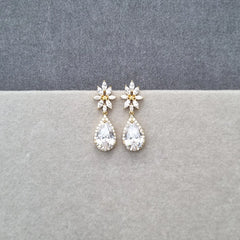 Teardrop Dangle Earrings [S]E518 (GW)
