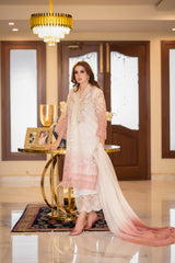 WHITE AND PINK ORGANZA OUTFIT