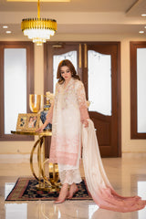 WHITE AND PINK ORGANZA OUTFIT