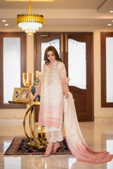 WHITE AND PINK ORGANZA OUTFIT