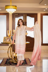 WHITE AND PINK ORGANZA OUTFIT