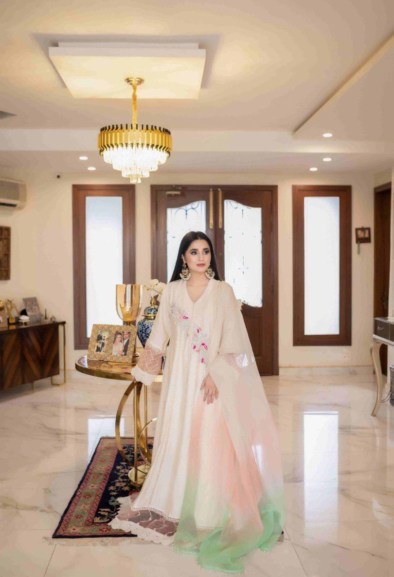 Off-white Cotton Silk Peshwas 2pc