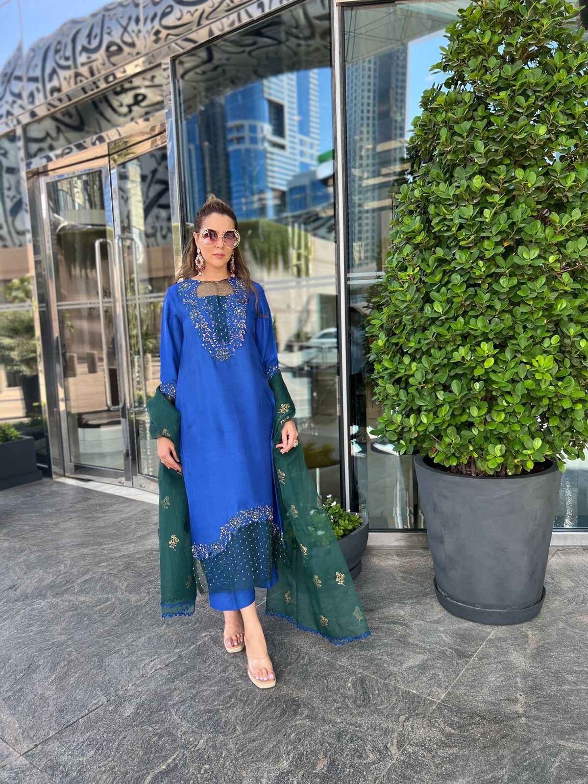 ROYAL BLUE RAWSILK OUTFIT