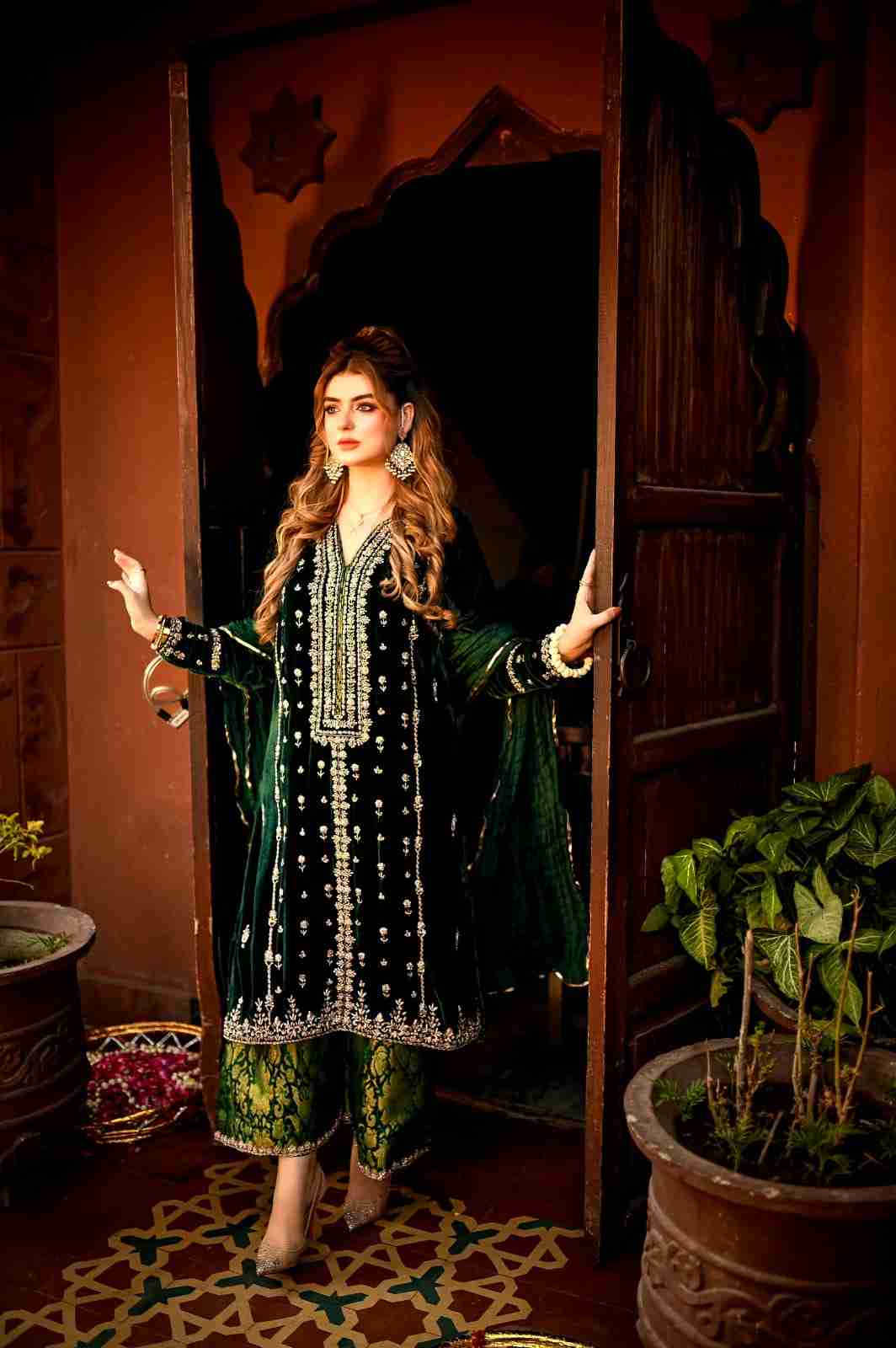 Emeraled green outfit