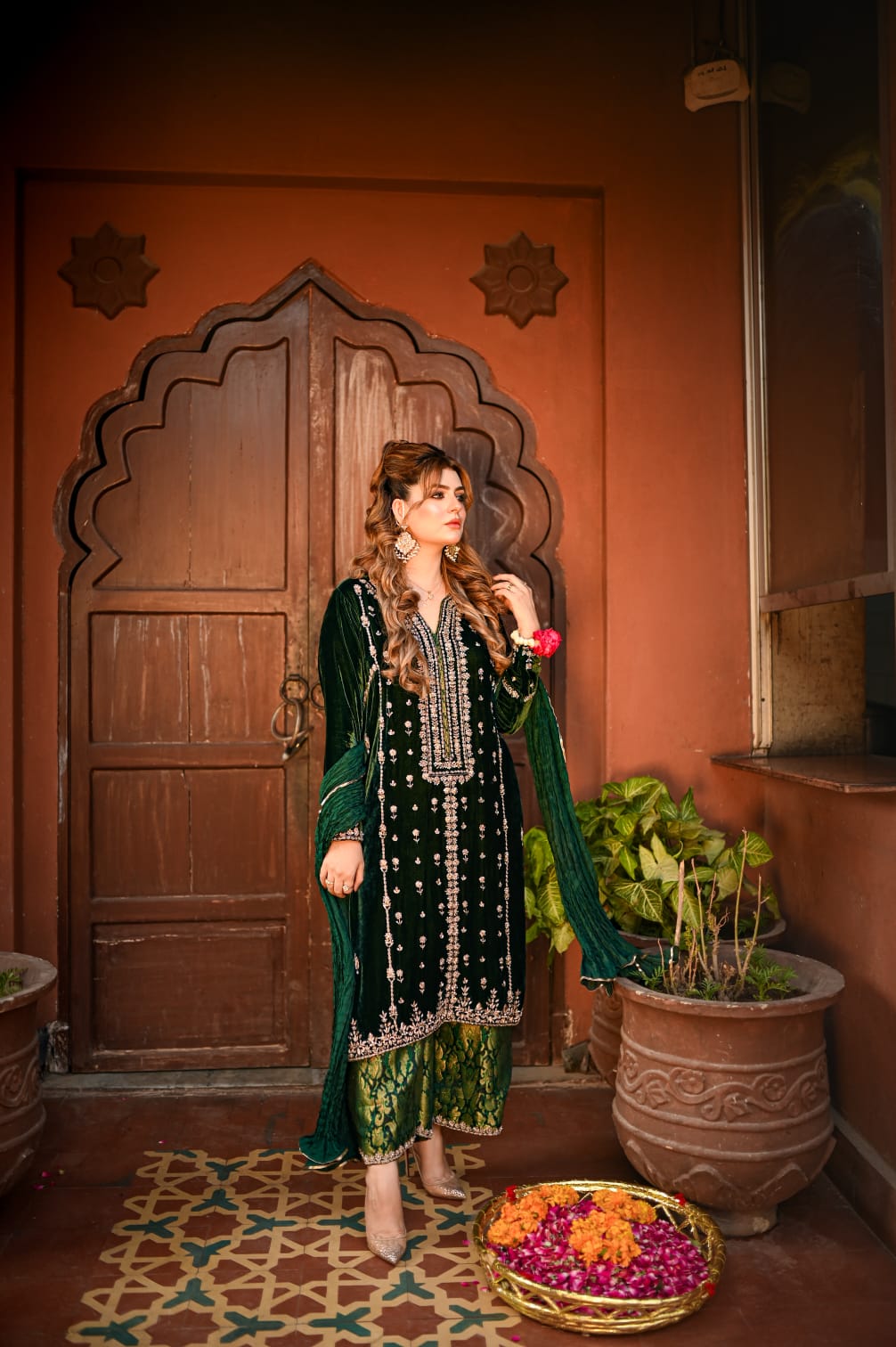 Emeraled green outfit