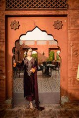 MAROON VELVET OUTFIT