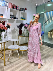 LILAC ORGANZA EMBRIODERED OUTFIT
