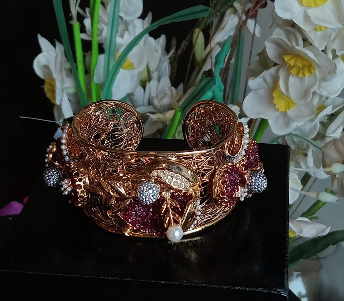 MAROON & GOLD BANGLE