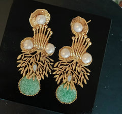 AQUA & GOLD NECKLACE