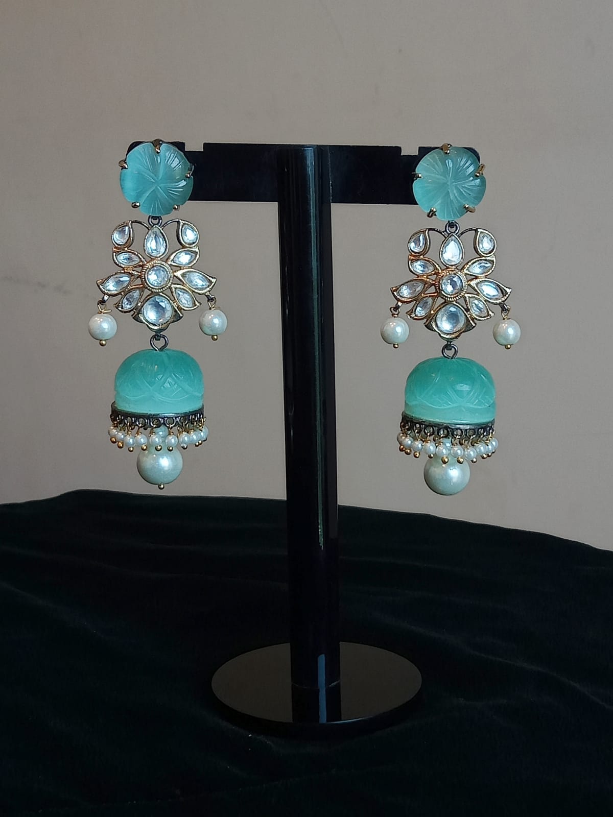 Aqua earrings