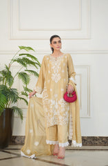 BEIGE EMBROIDERED OUTFIT
