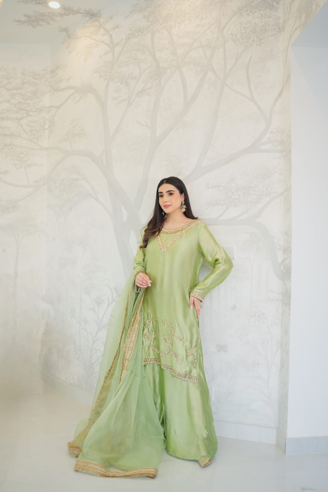 MINT GREEN SHARARA