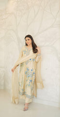 Beige Embroidered Outfit