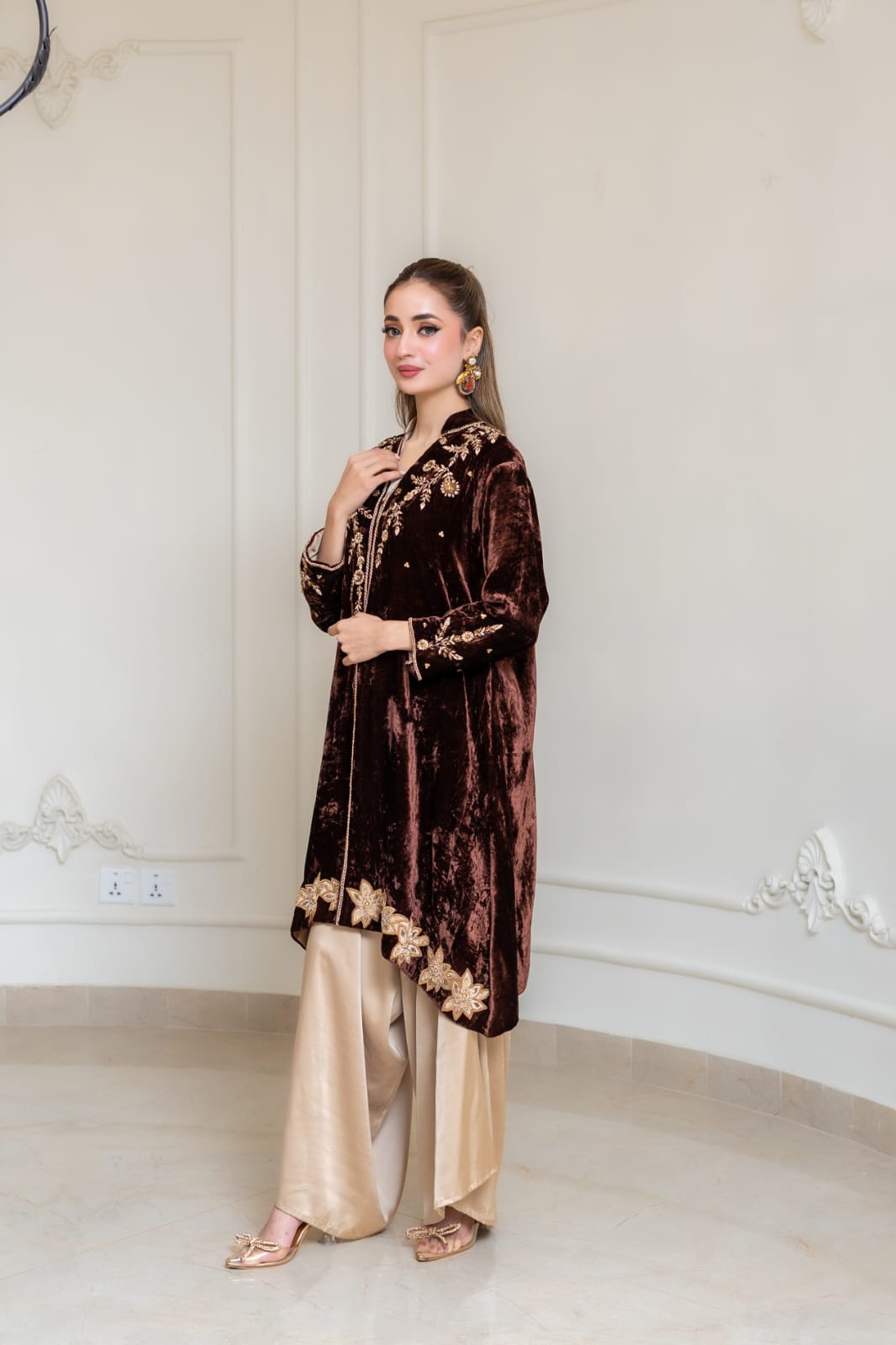 Chocolate brown pure velvet