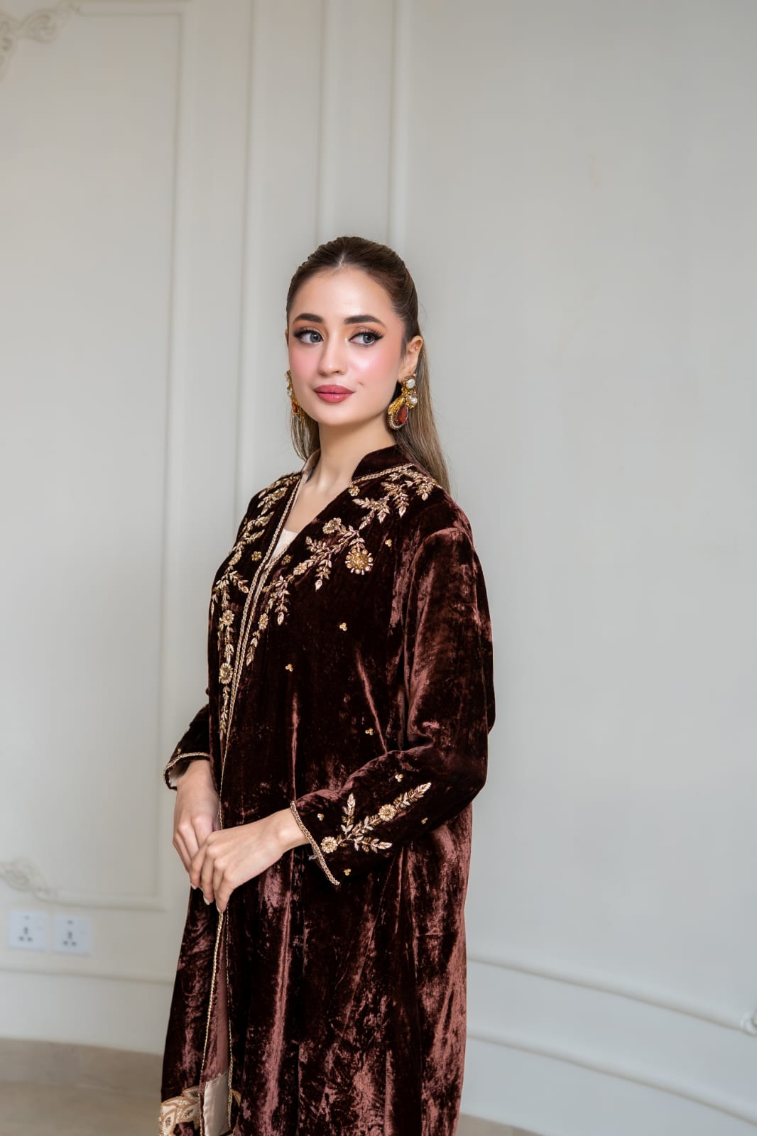 Chocolate brown pure velvet