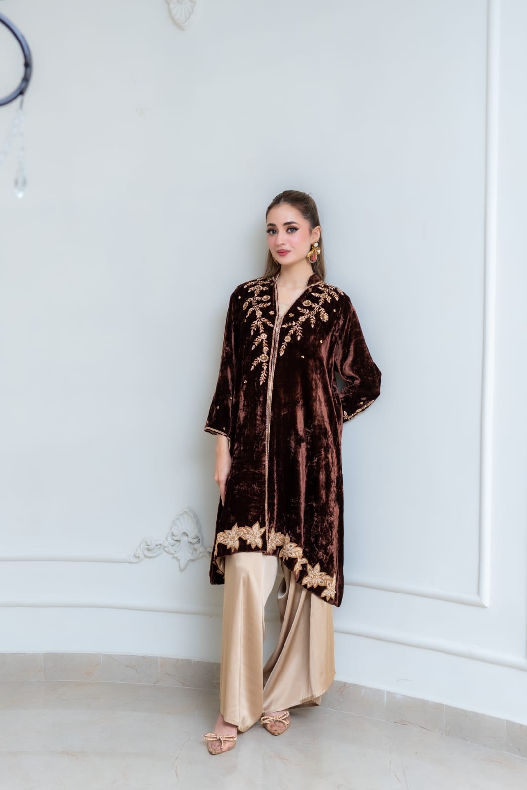 Chocolate brown pure velvet