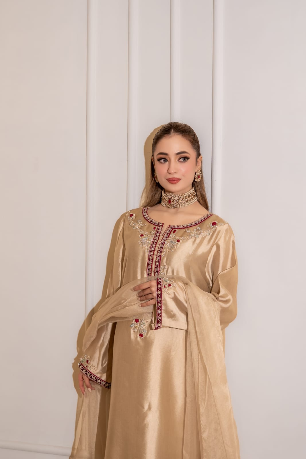 Ivory pure tissue silk