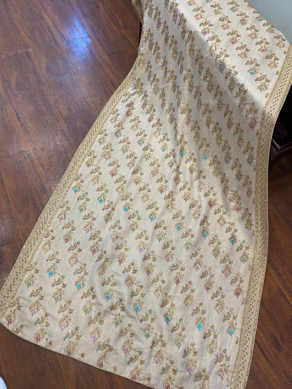 Beige and gold shawl