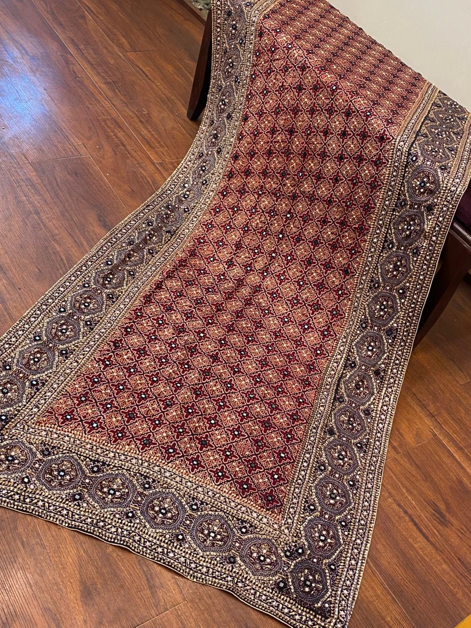 Ajrak silk shawl
