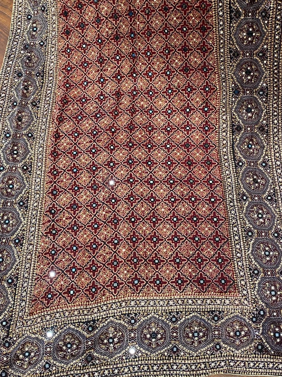 Ajrak silk shawl