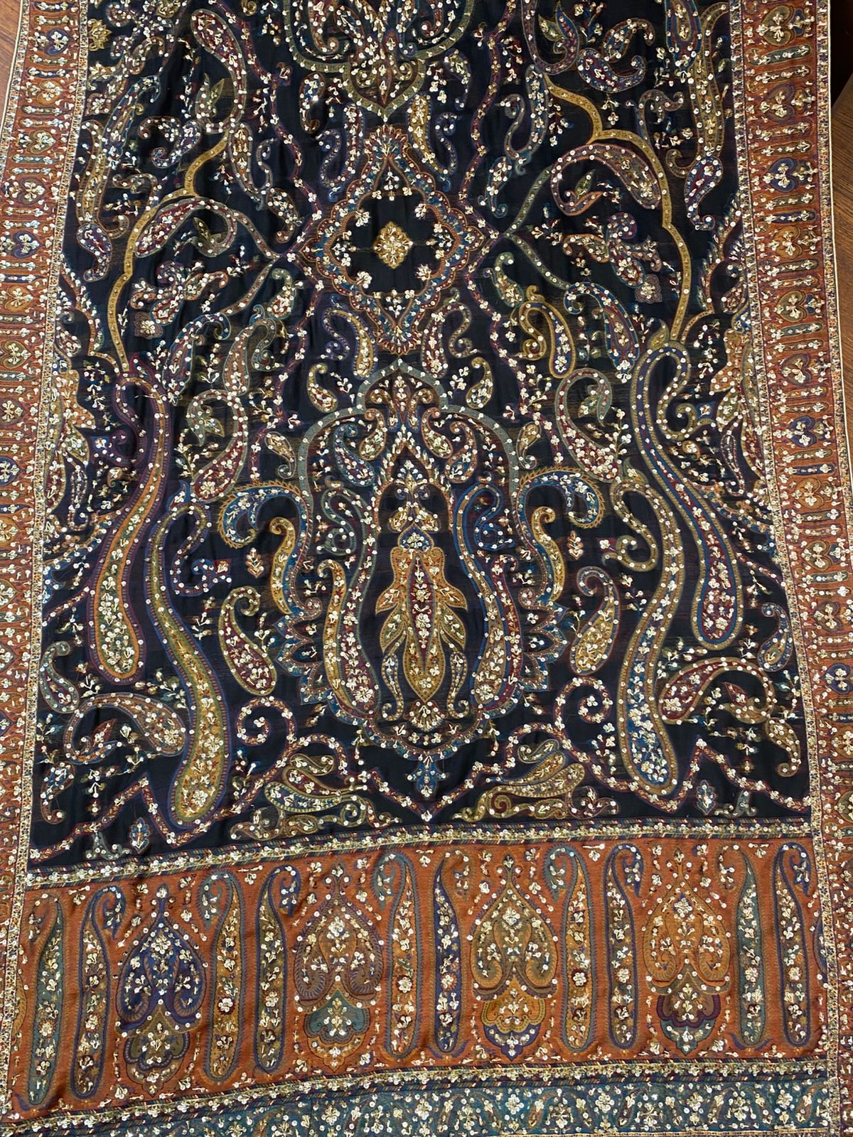 Black paisley shawl