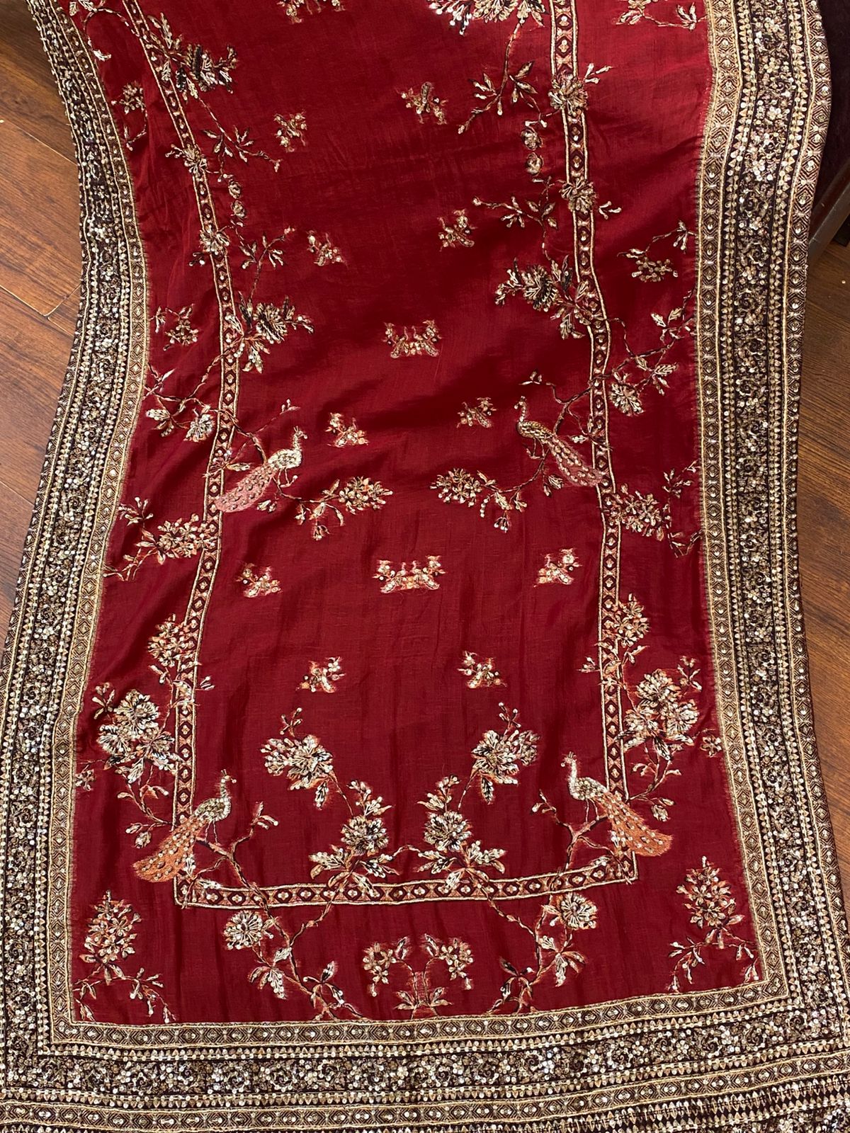 maroon shawl