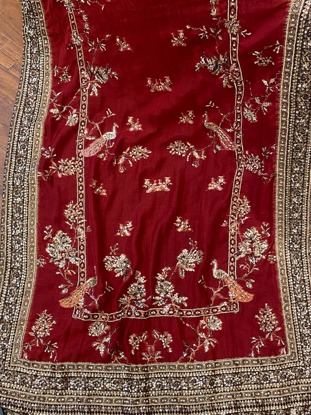 maroon shawl