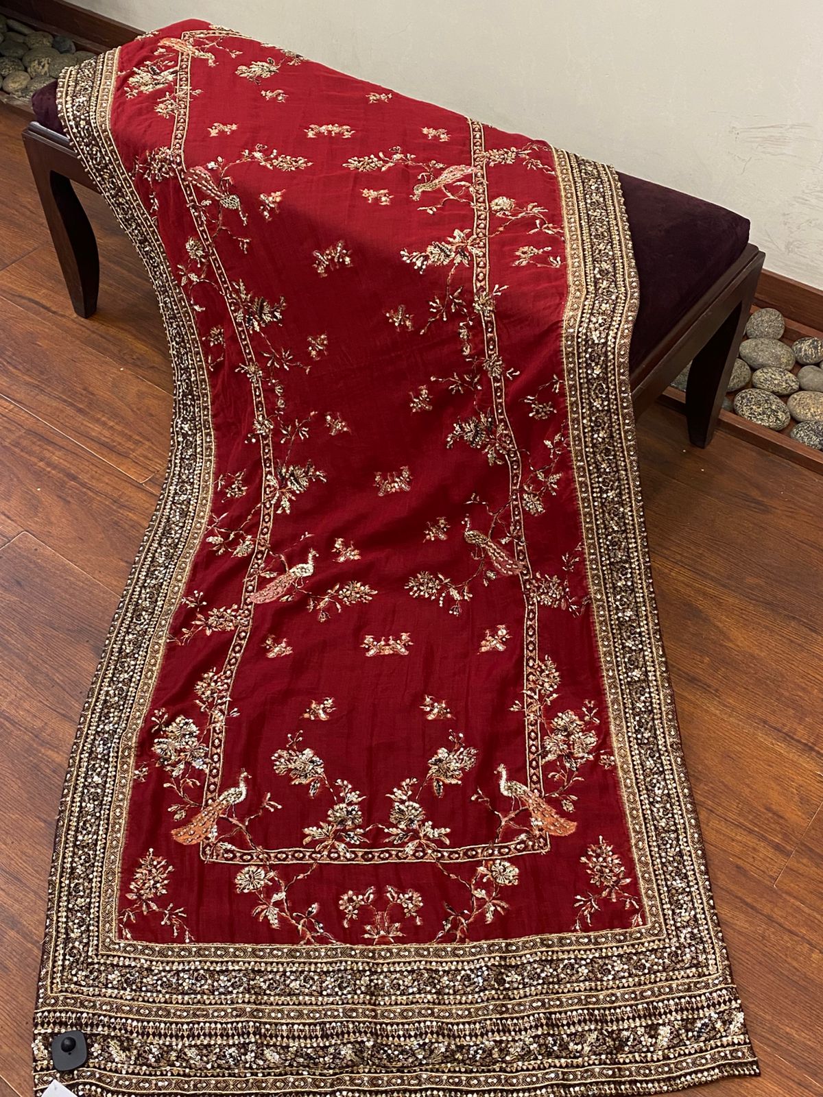 maroon shawl