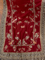 maroon shawl
