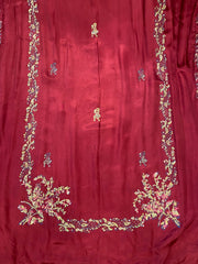 Maroon silk shawl