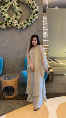 Beige organza outfit