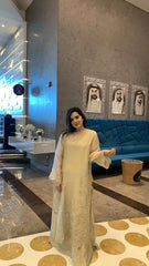 Beige organza outfit