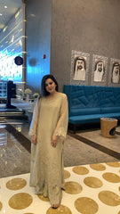 Beige organza outfit