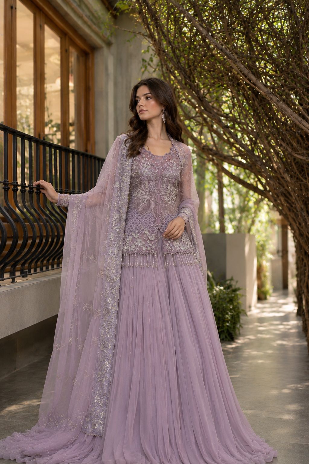 Celine by Rumi Zeba 3PC Lilac | Afsana Collection