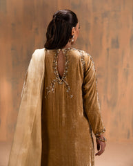 Beige pure velvet