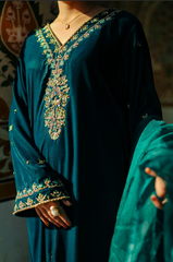 Bottle Green Velvet Suit-Formals