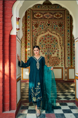 Bottle Green Velvet Suit-Formals