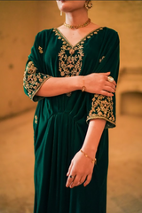 Green Velvet-Kaftan 